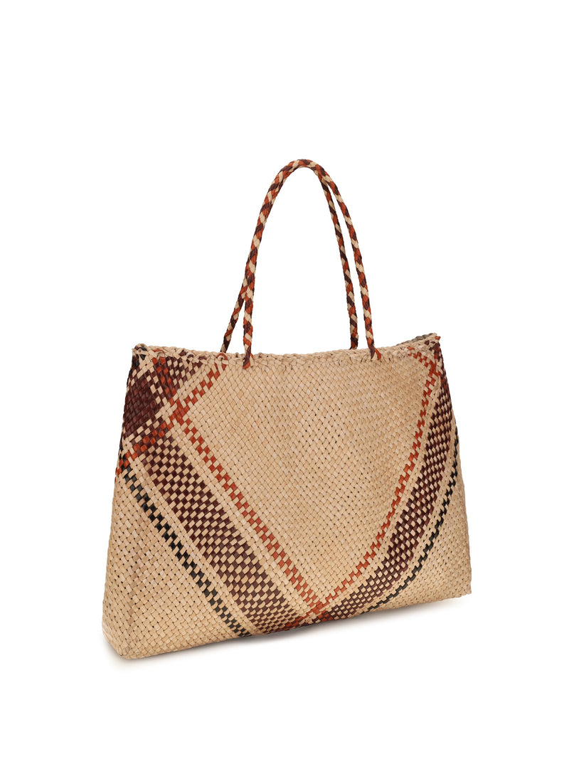 Dragon Diffusion Handwoven Goatskin Tote Bag — Beige Goatskin/hircus
