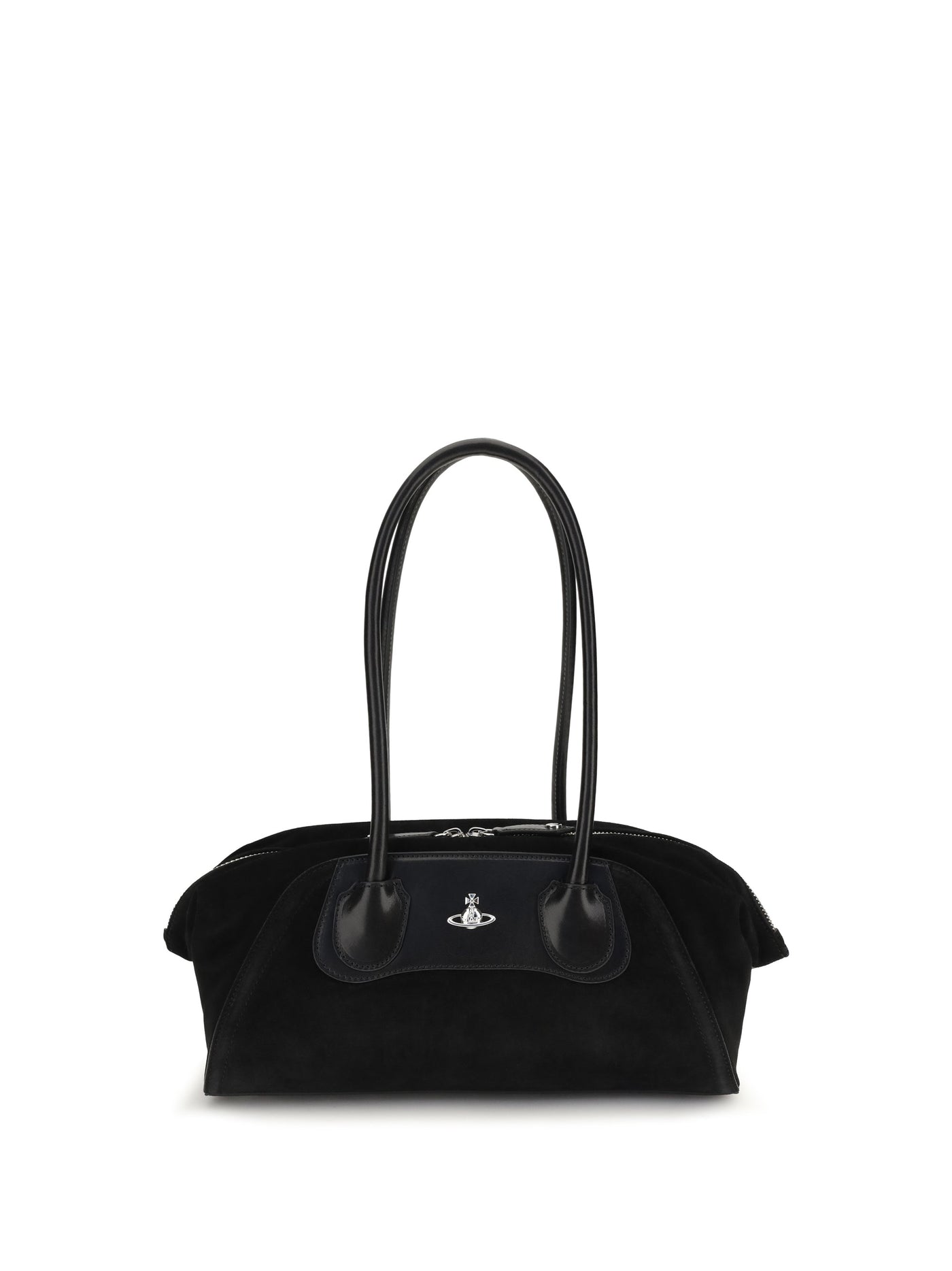 Vivienne Westwood Shirley Shoulder Bag — Black Calf Leather Bos Taurus