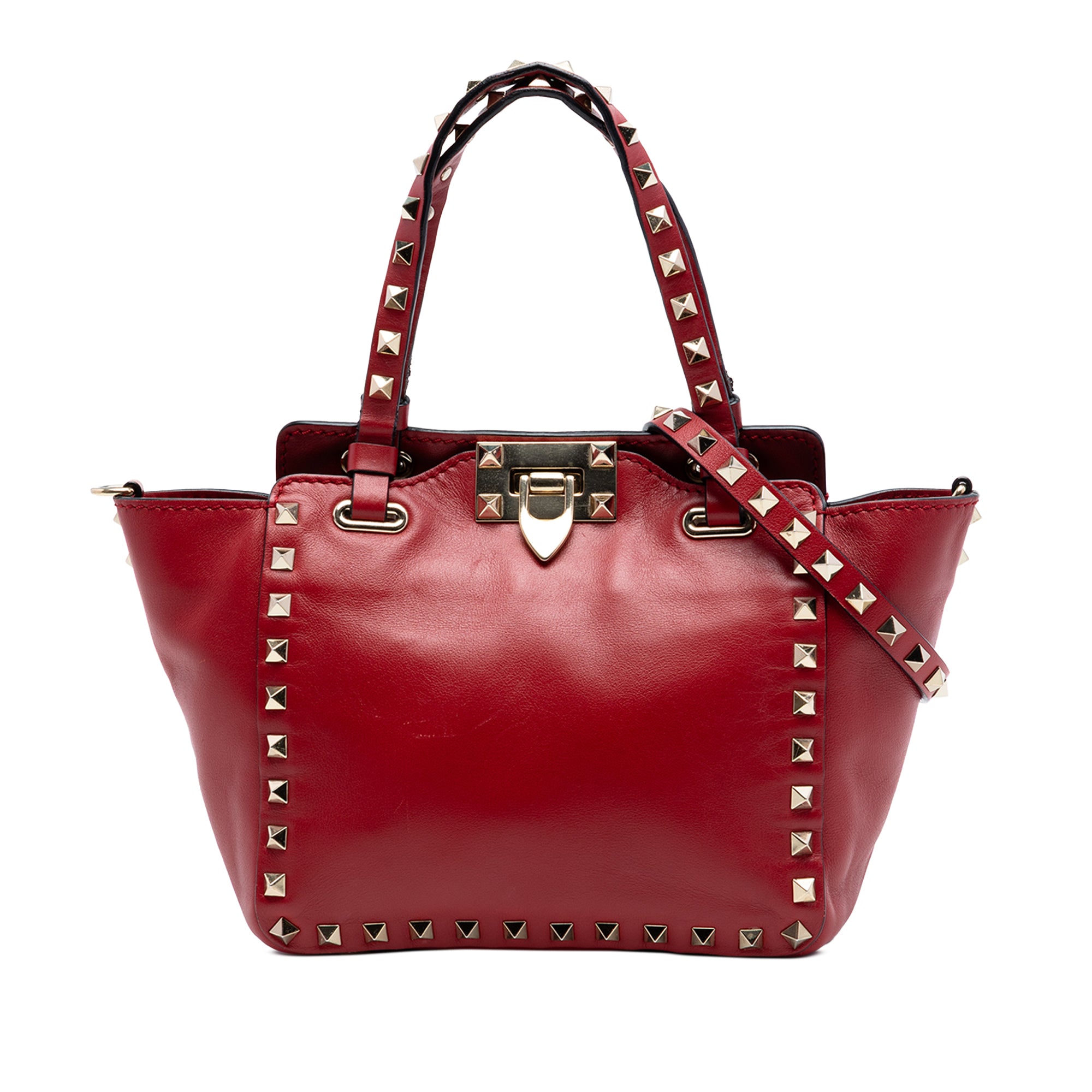 Mini Leather Rockstud Satchel - Image 1