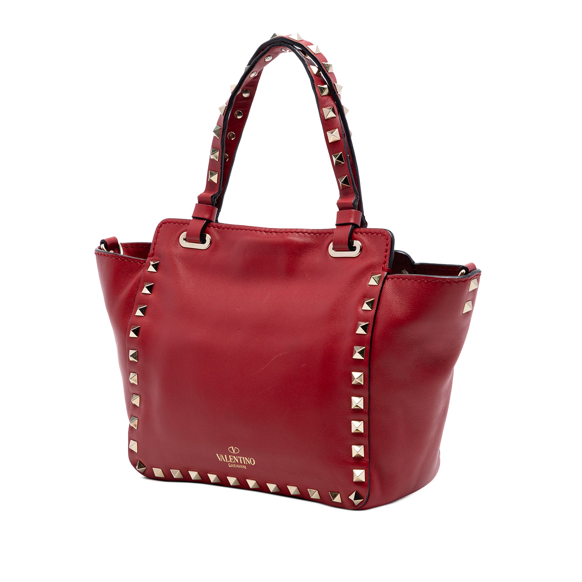 Mini Leather Rockstud Satchel - Image 2