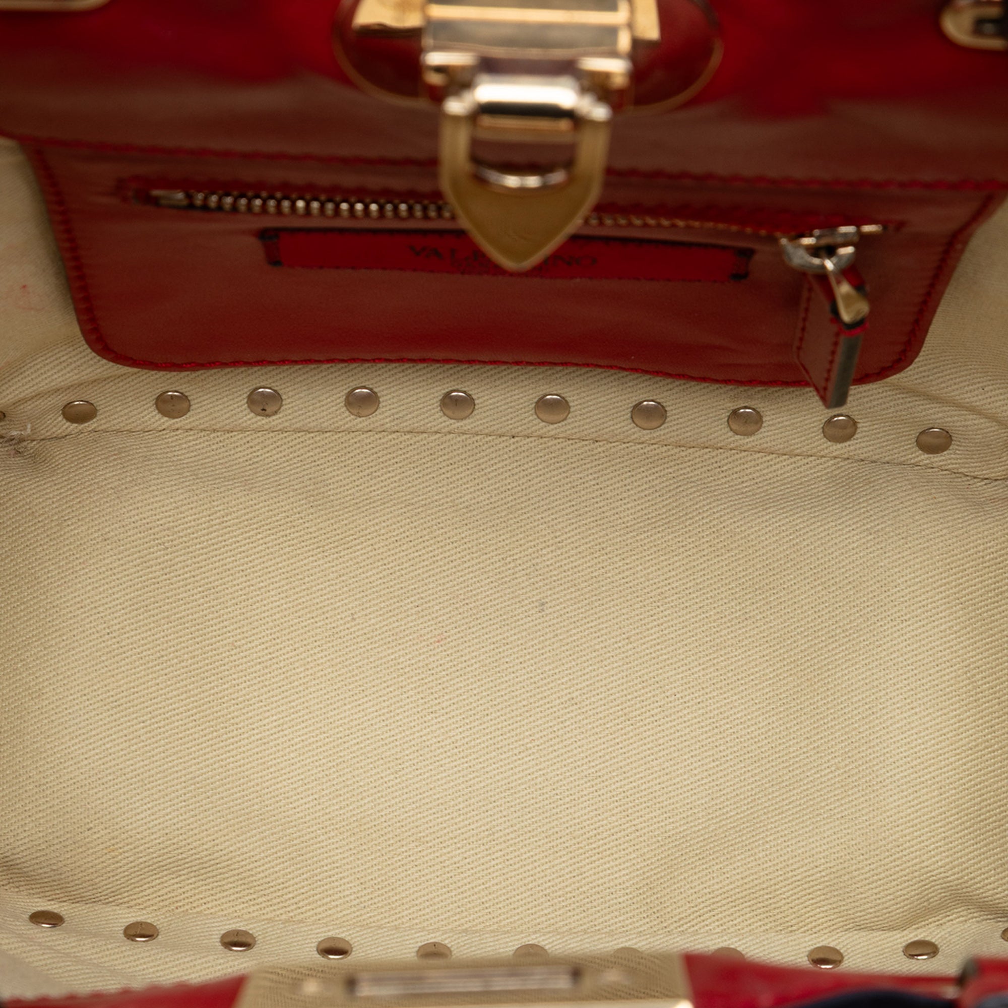 Mini Leather Rockstud Satchel - Image 4