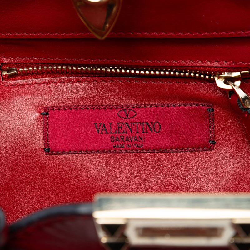 Mini Leather Rockstud Satchel - Image 5