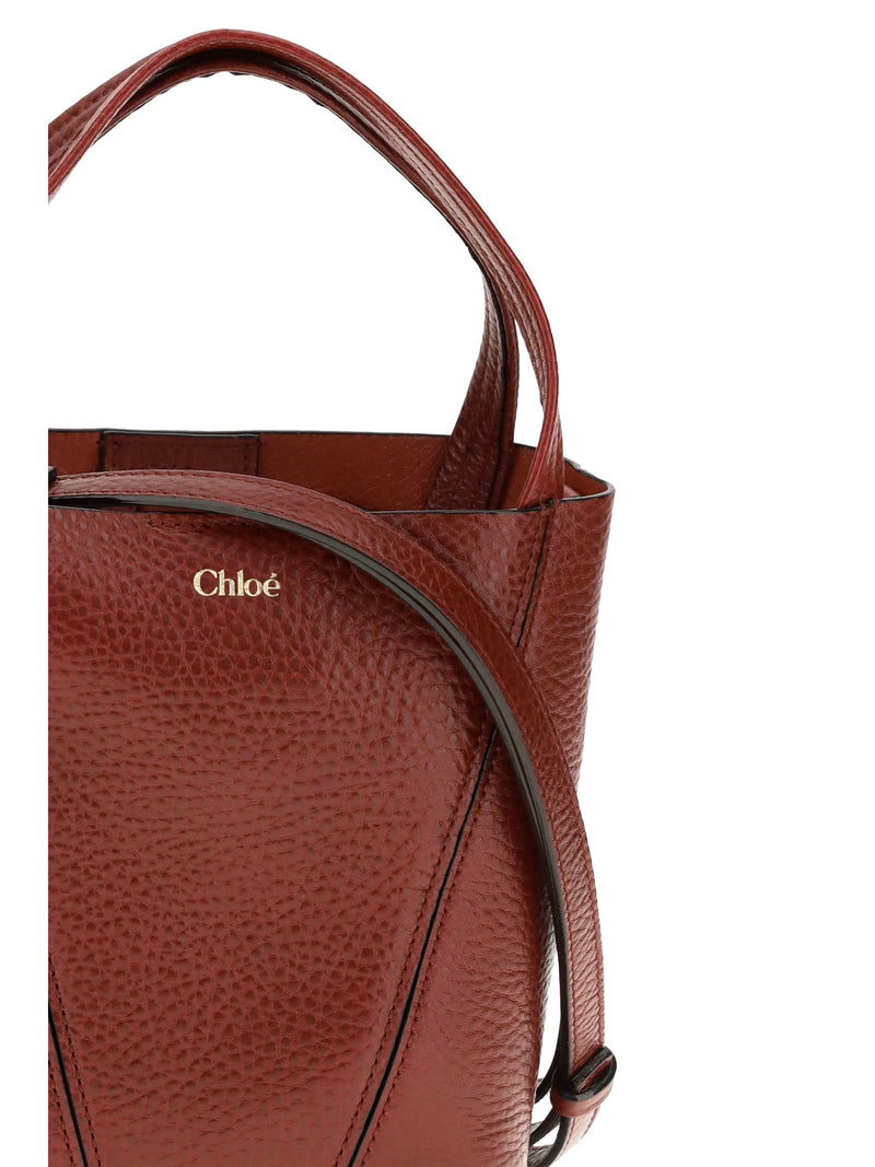 Chloé Spin Shoulder Bag — Red Calf Leather Bos Taurus