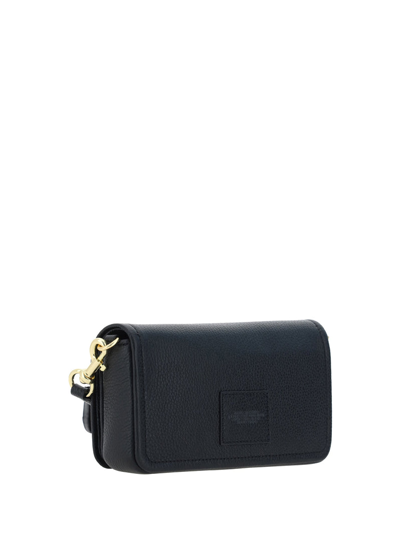 Marc Jacobs Grained Calf Leather Shoulder Bag — Black