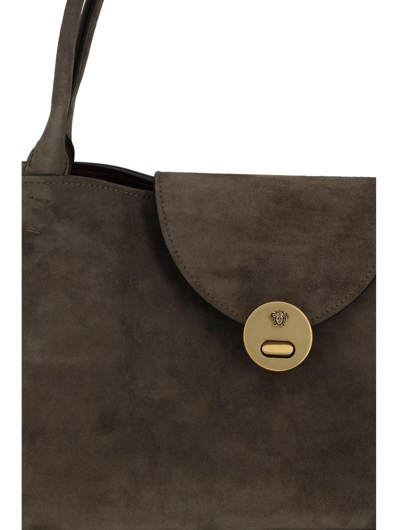 Versace Vivian Shoulder Bag — Brown Calf Leather