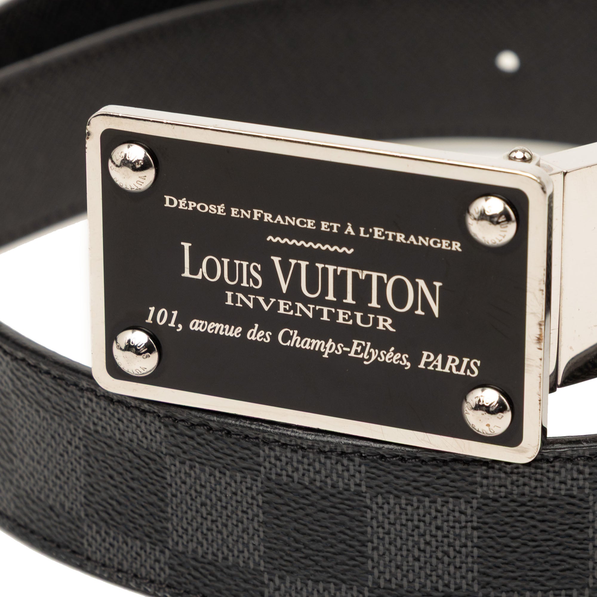 Damier Graphite Inventeur Reversible Belt - Image 4