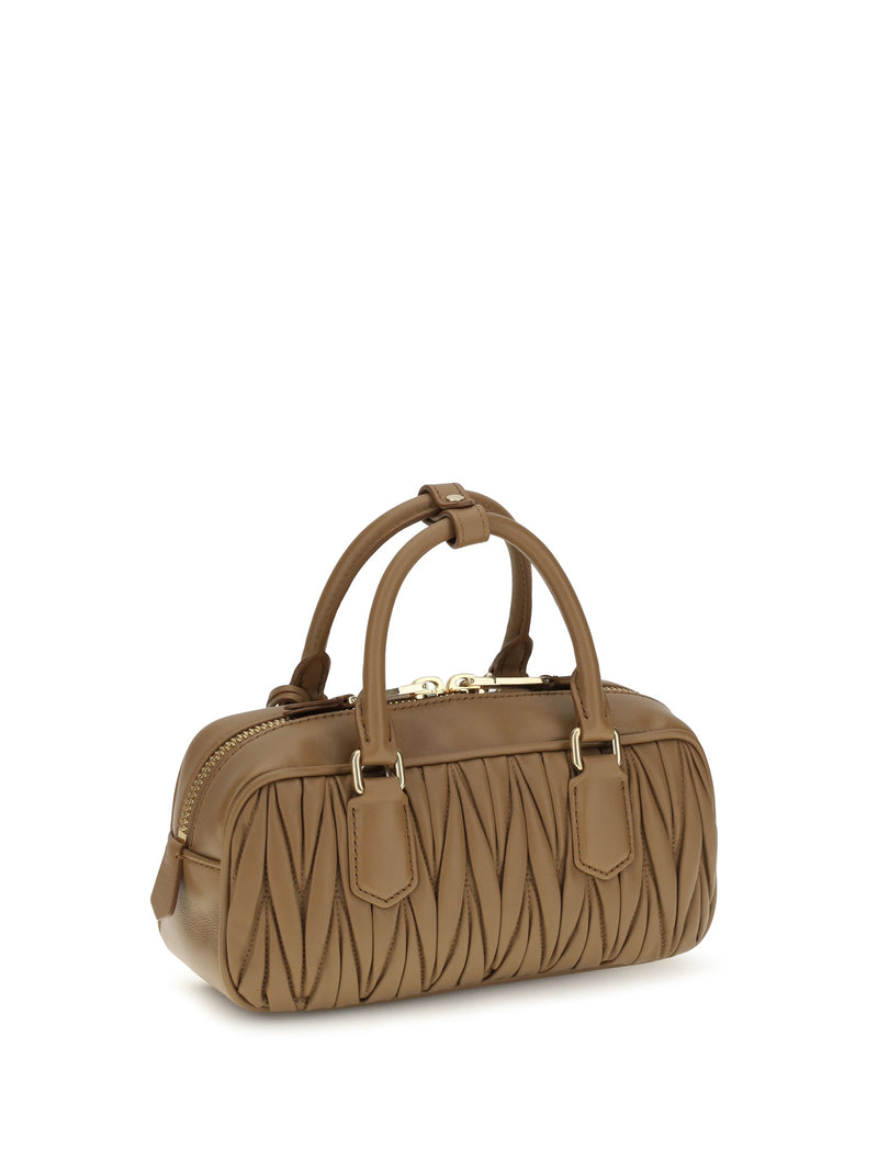 Miu Miu Arcadie Shoulder Bag — Beige Calf Leather
