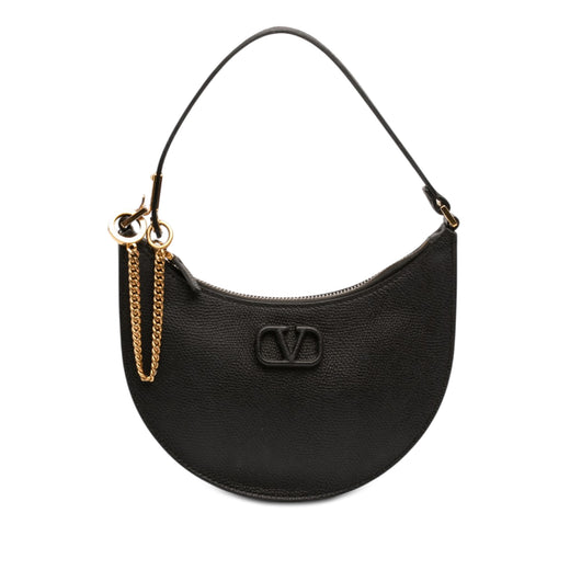Mini Grainy Calfskin VLogo Hobo - Image 1