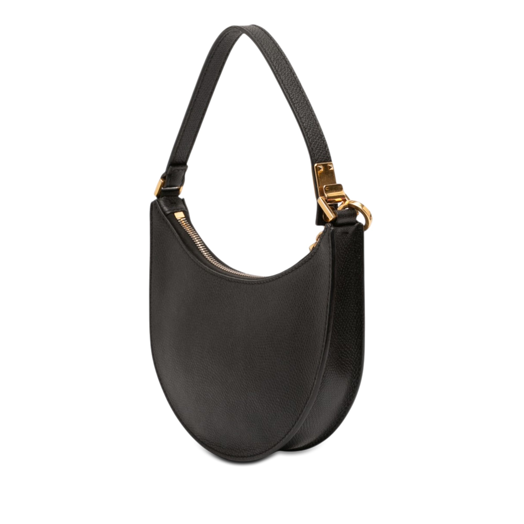Mini Grainy Calfskin VLogo Hobo - Image 2