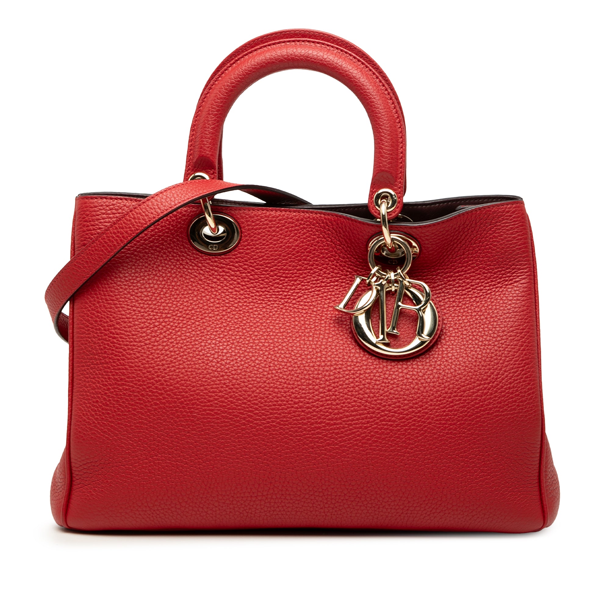 Medium Pebbled Calfskin Diorissimo Satchel - Image 1