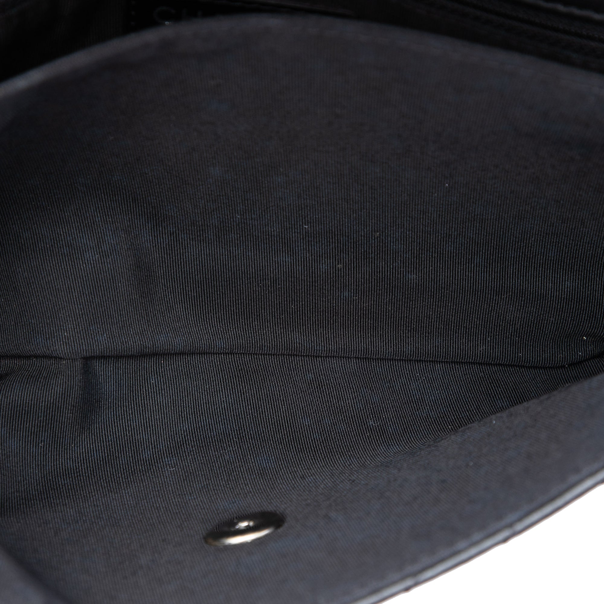 CC Chevron Lambskin Round Flap Clutch - Image 4