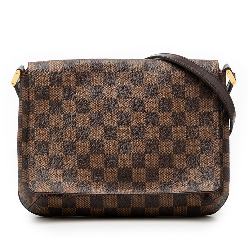 Damier Ebene Musette Tango Long Strap