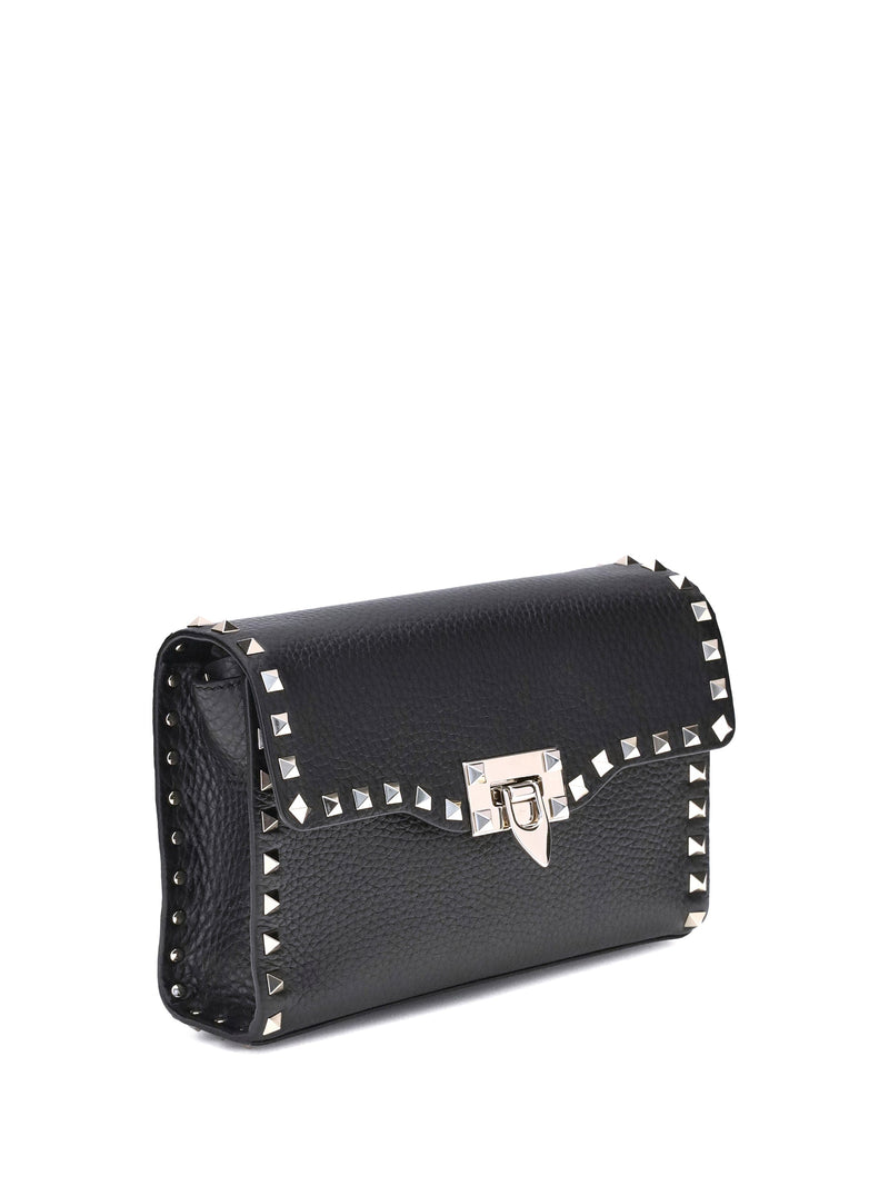 Valentino Garavani Shoulder Bag — Black Calf Leather