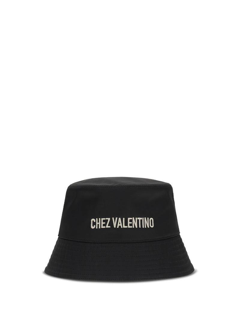 Valentino Garavani 8y2hga11und Bucket Hat — Black Cotton; Other Materials