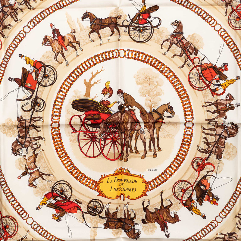 La Promenade De Longchamps Silk Scarf 90 - Image 7