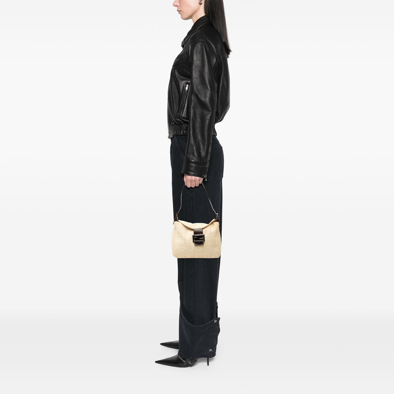 Zucca Canvas Double Flap Shoulder Bag - Image 6