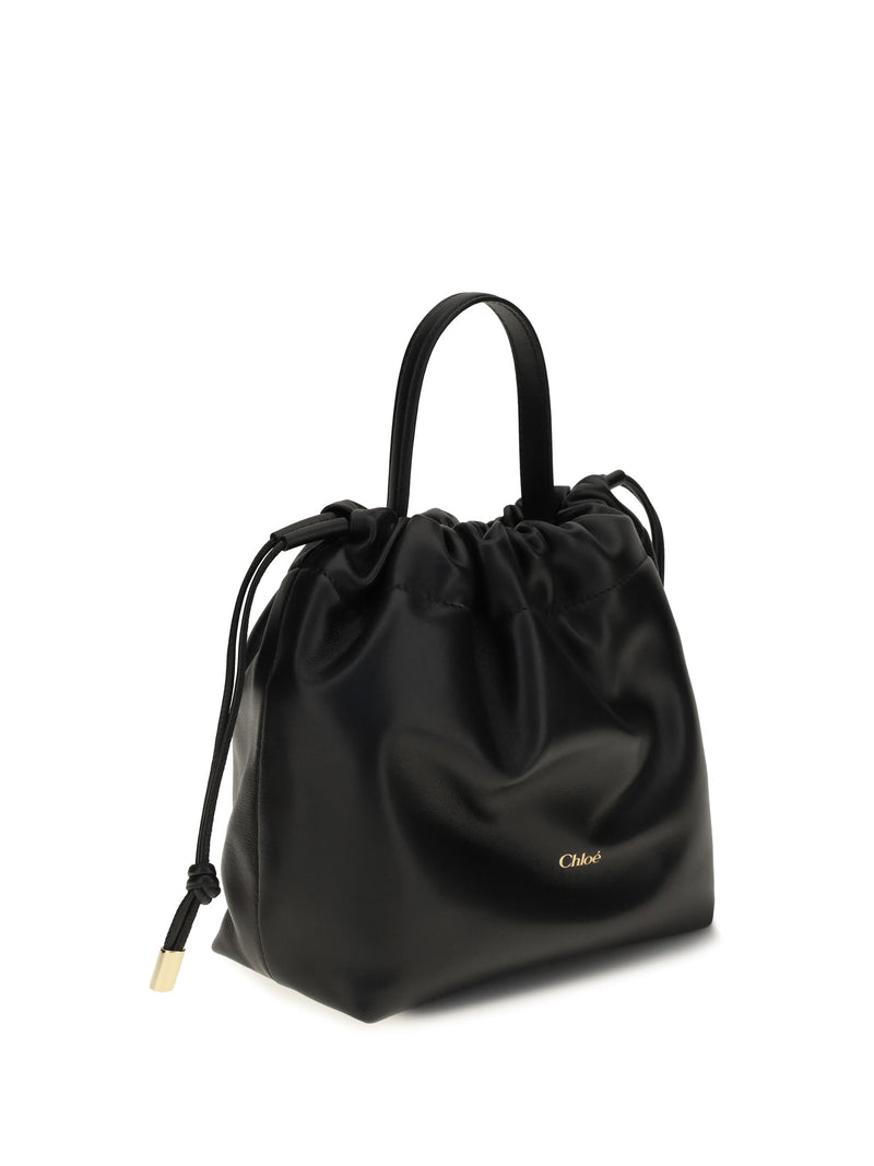 Chloé Icons Shoulder Bag — Black Lamb Ovis Aries
