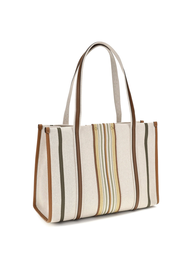 Chloé Woody Loop Tote Bag — Brown Cotton; Viscose