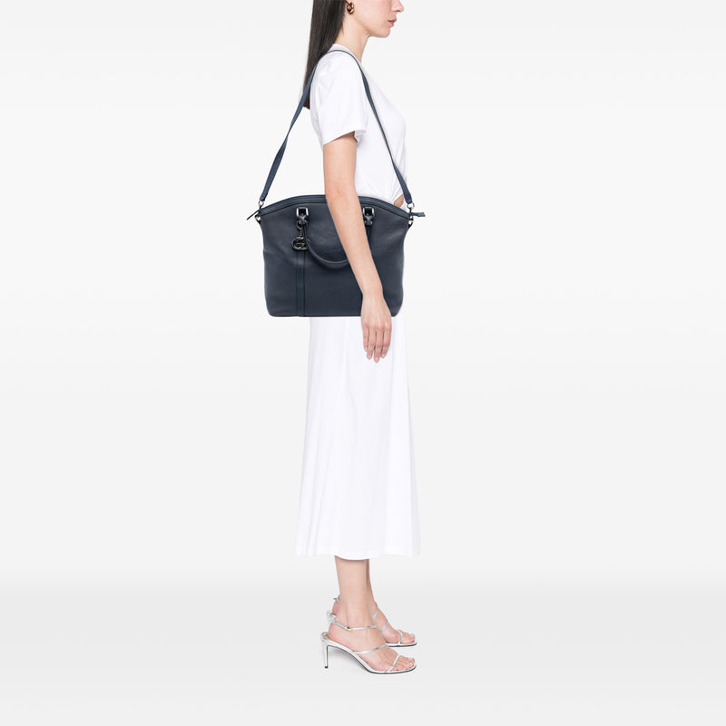Large Calfskin GG Charm Dome Satchel - Image 7