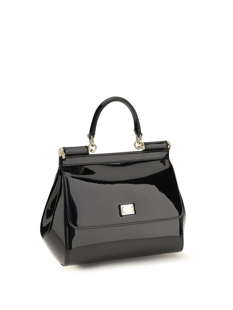 Dolce & Gabbana Sicily Shoulder Bag — Black Calf Leather Bos Taurus