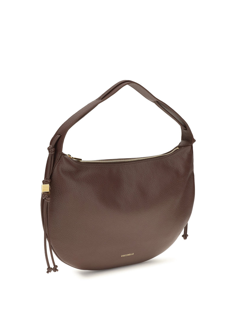 Coccinelle Shoulder Bag — Brown Calf Leather