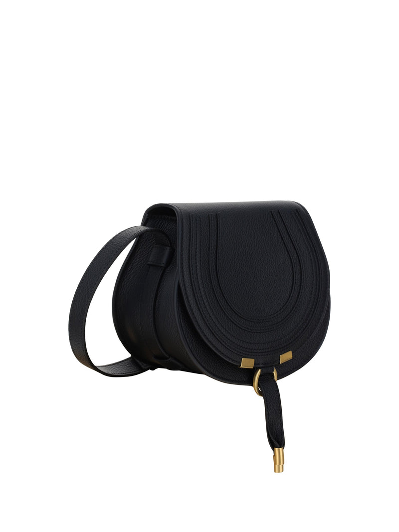 Chloé Marcie Shoulder Bag — Black Calf Leather