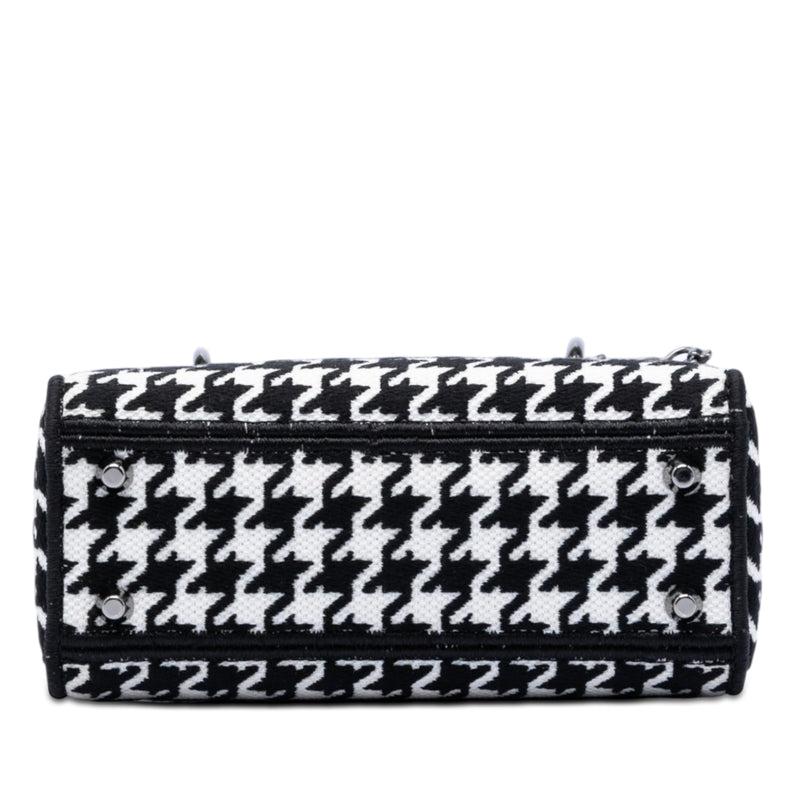 Mini Embroidered Canvas Houndstooth Lady D Lite - Image 3