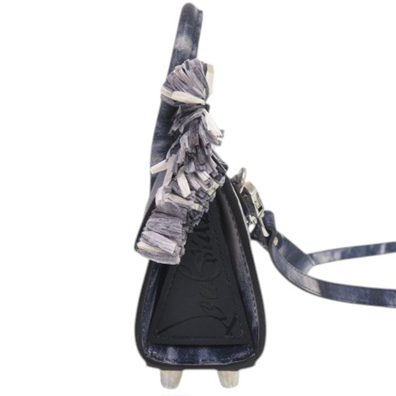 Nano Grained Calfskin Paloma Fringe Satchel - Image 10