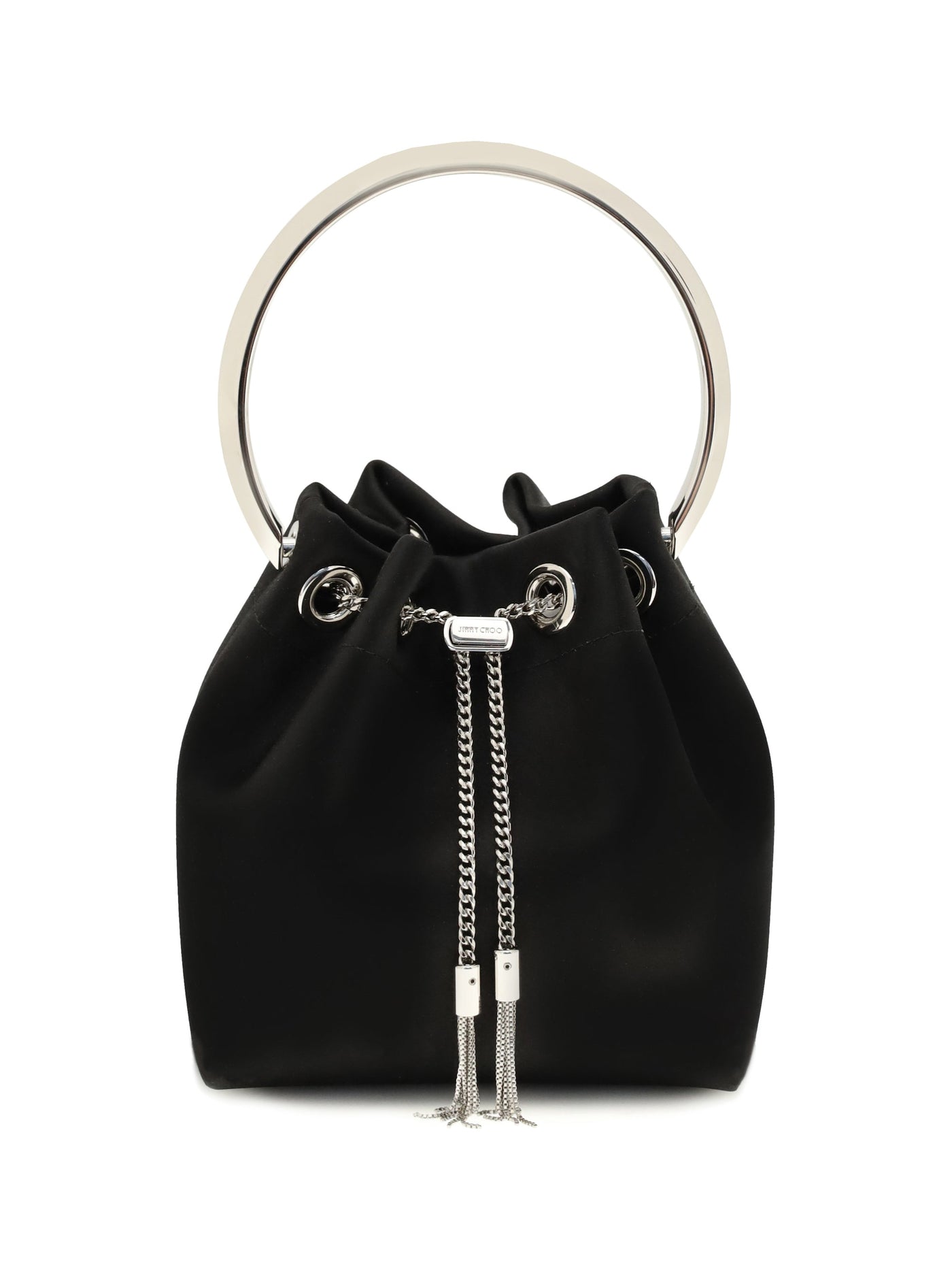 Jimmy Choo Bon Bucket Bag — Black Silk