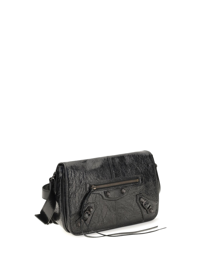 Balenciaga Le City Shoulder Bag — Black Lambskin (ovis Aries)