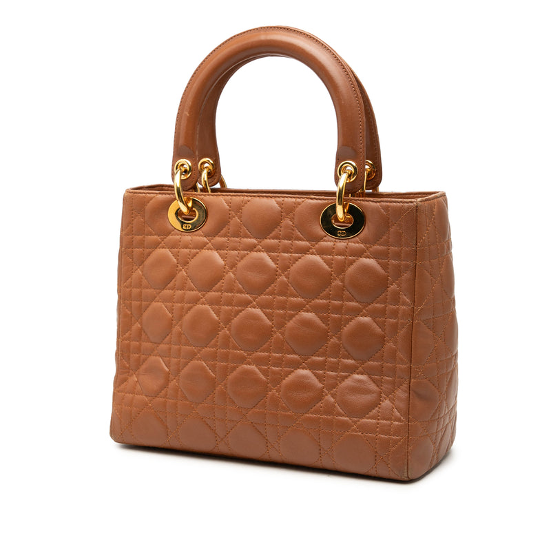 Medium Lambskin Cannage Lady Dior - Image 2