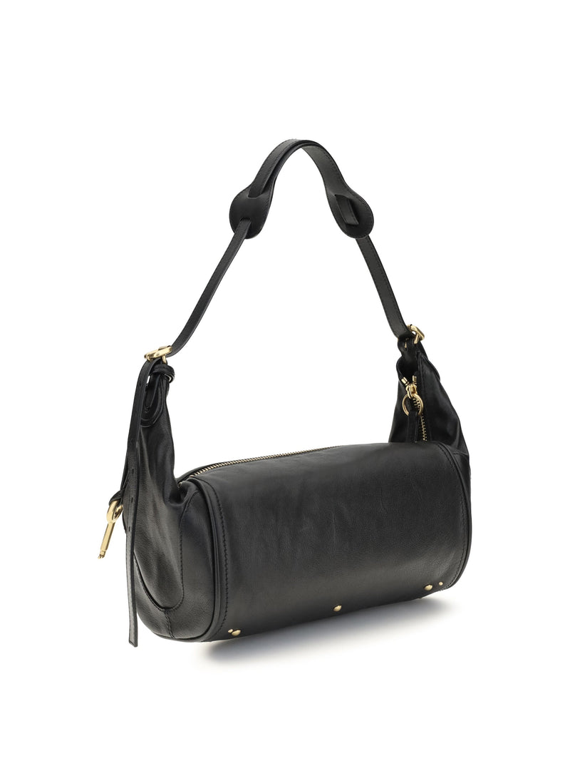 Chloé Shoulder Bag — Black Calf Leather Bos Taurus