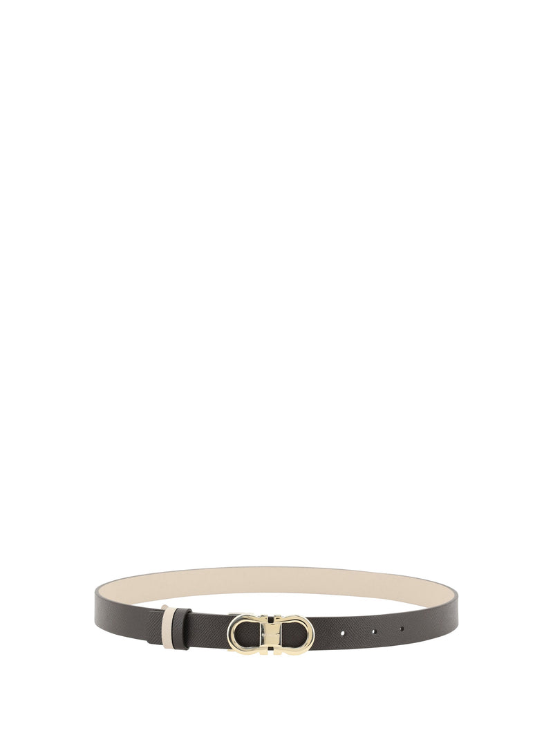 Ferragamo Reversible Leather Belt — Brown Calf Bos Taurus