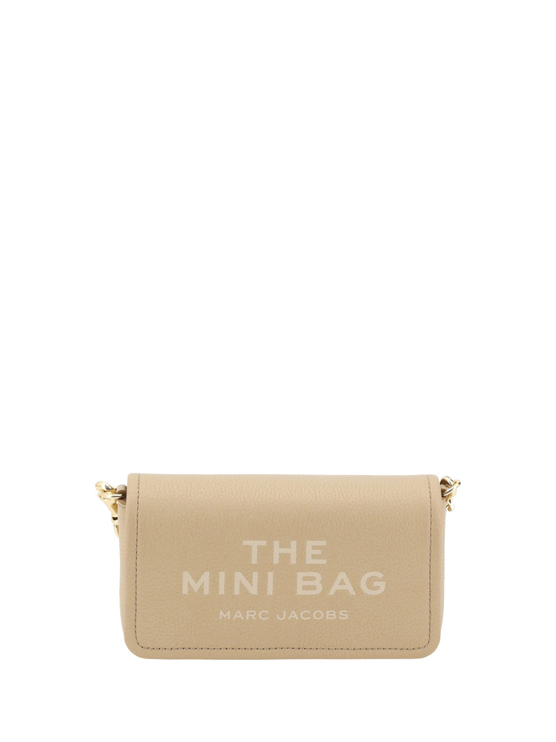 Marc Jacobs Grained Calf Leather Shoulder Bag — Beige