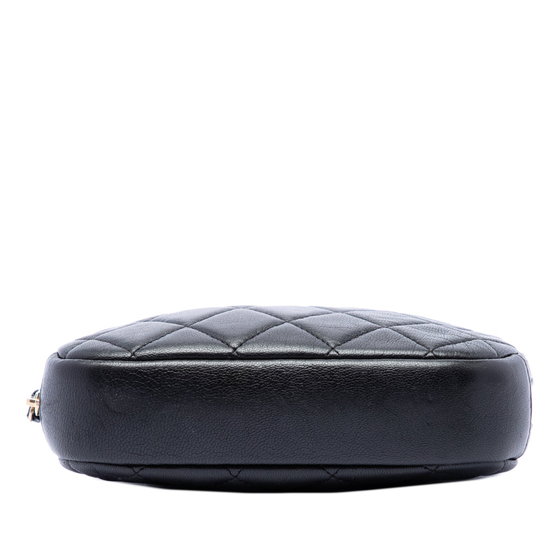CC Quilted Lambskin Curvy Cosmetic Case Pouch - Image 3