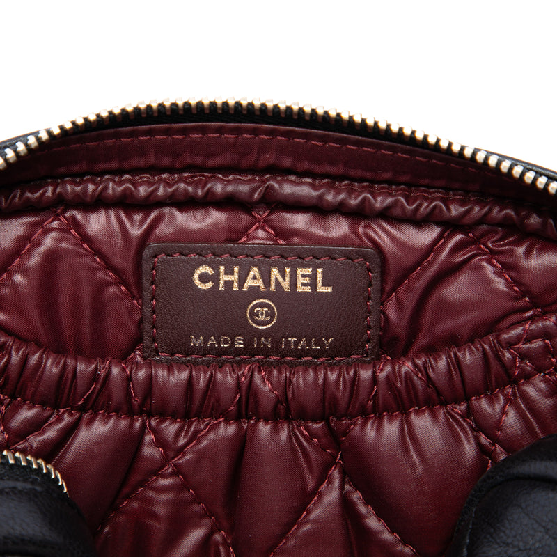 CC Quilted Lambskin Curvy Cosmetic Case Pouch - Image 5