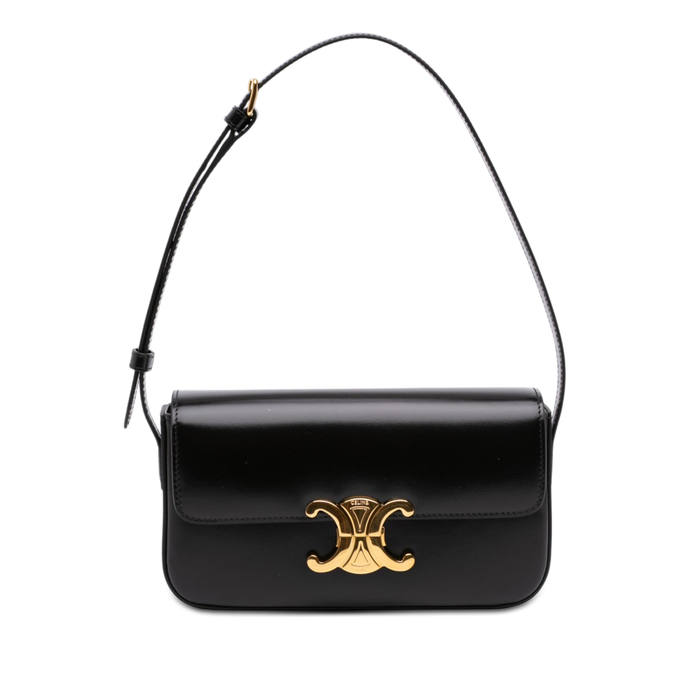 Shiny Calfskin Triomphe Claude Shoulder Bag - Image 1