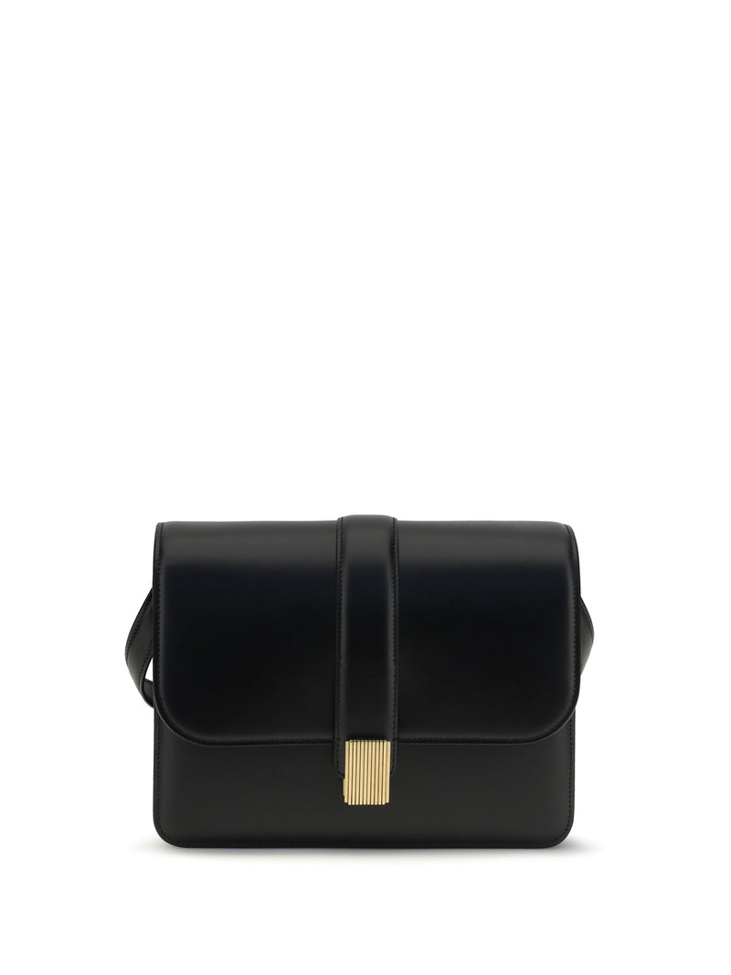 Khaite Blake Shoulder Bag — Black Calf Leather