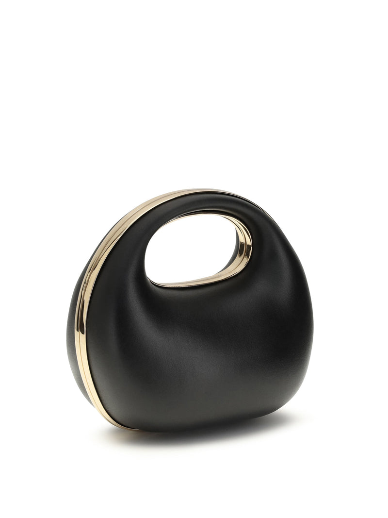 Sacai Sculptural Calf Leather Top Handle Bag — Black