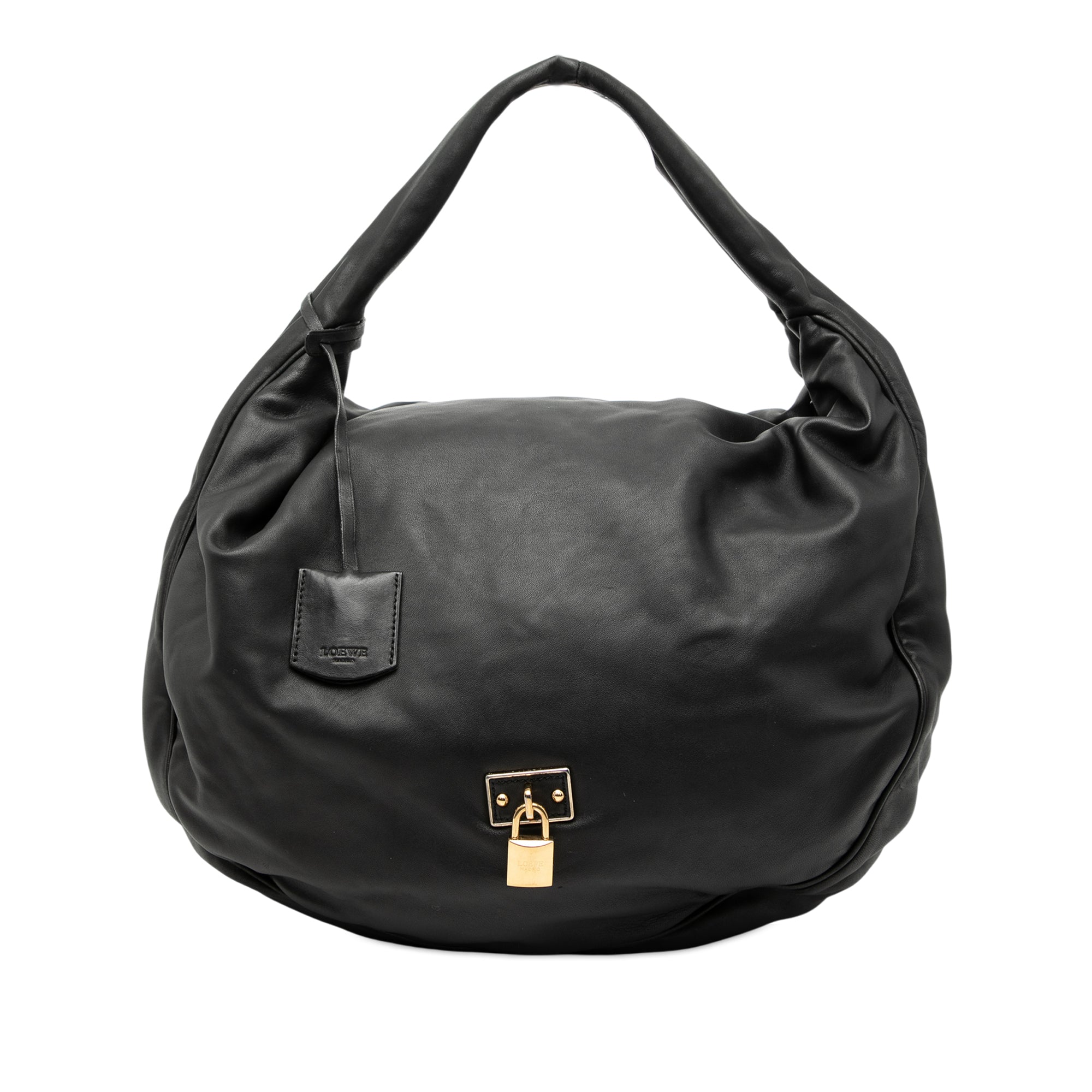 Leather Padlock Calle Hobo - Image 1