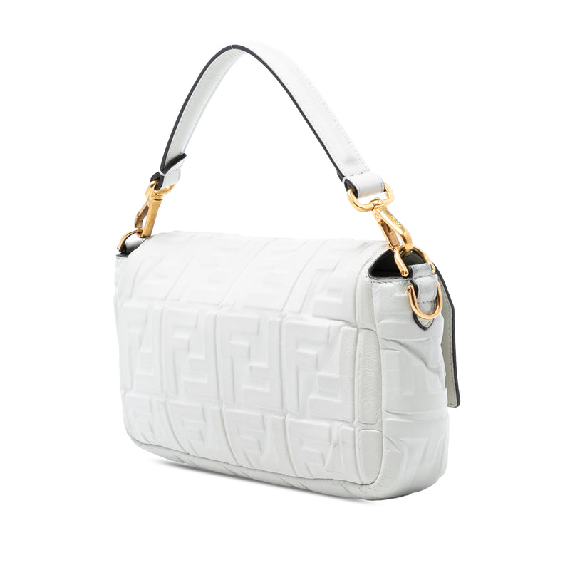 Zucca Embossed Leather Baguette Satchel - Image 2