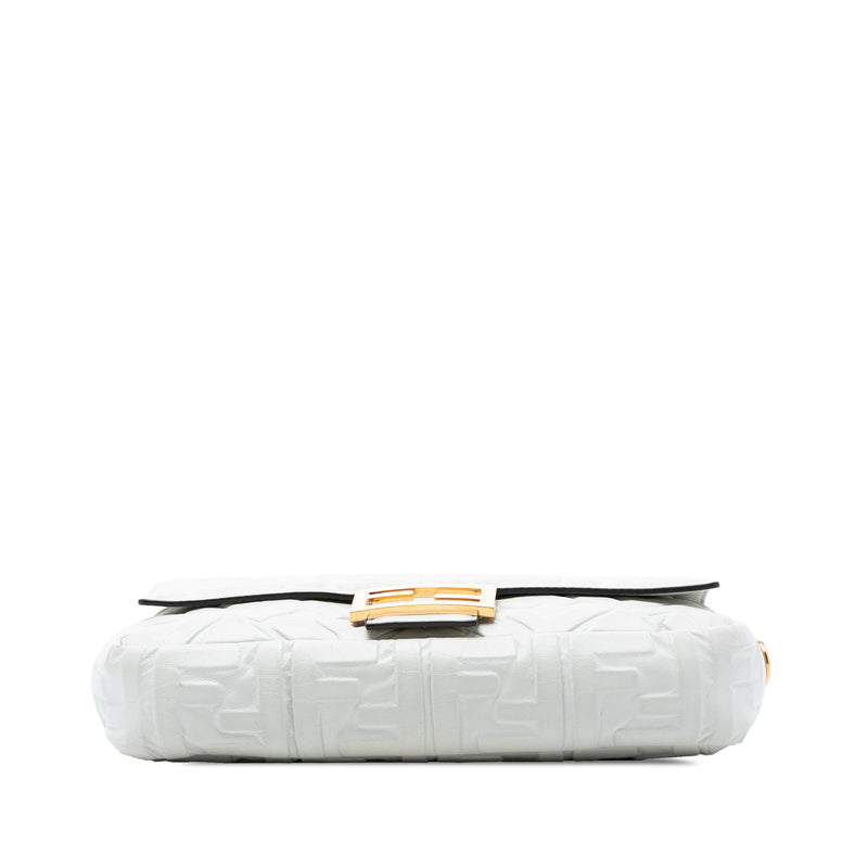 Zucca Embossed Leather Baguette Satchel - Image 3