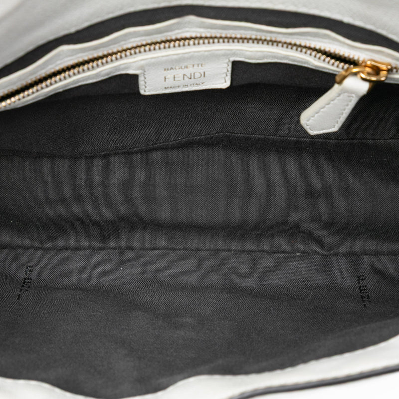 Zucca Embossed Leather Baguette Satchel - Image 4