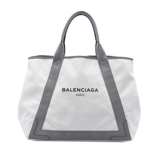 Canvas Navy Cabas Tote M - Image 1