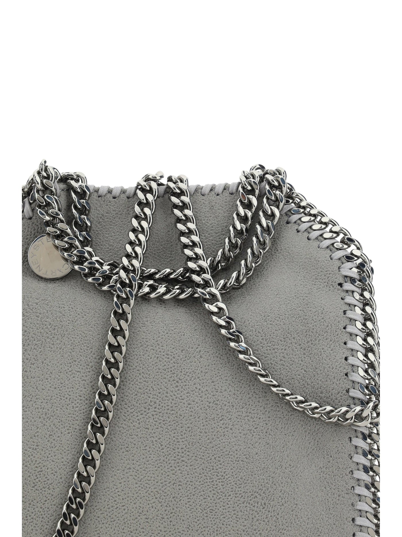 Stella Mccartney Tiny Shaggy Clutch — Gray Polyester