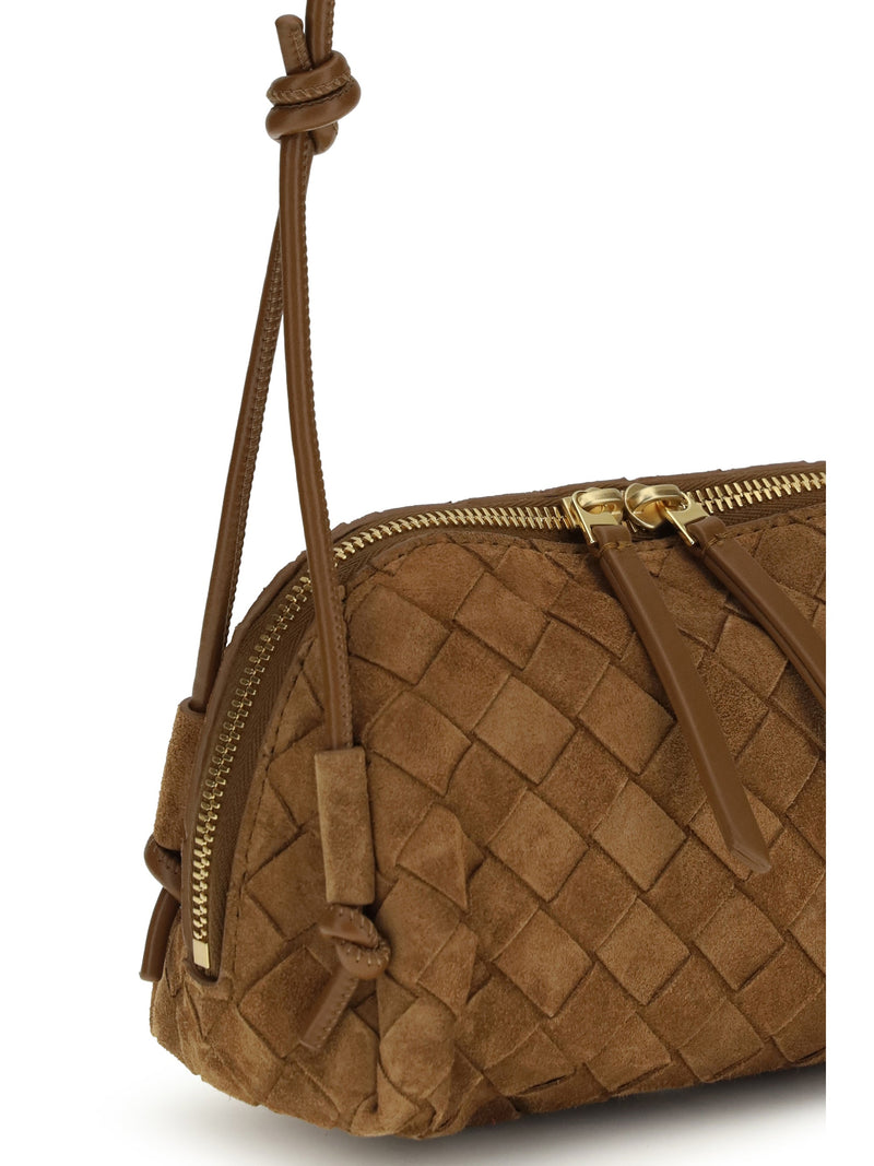 Bottega Veneta Shoulder Bag — Gold Calf Leather