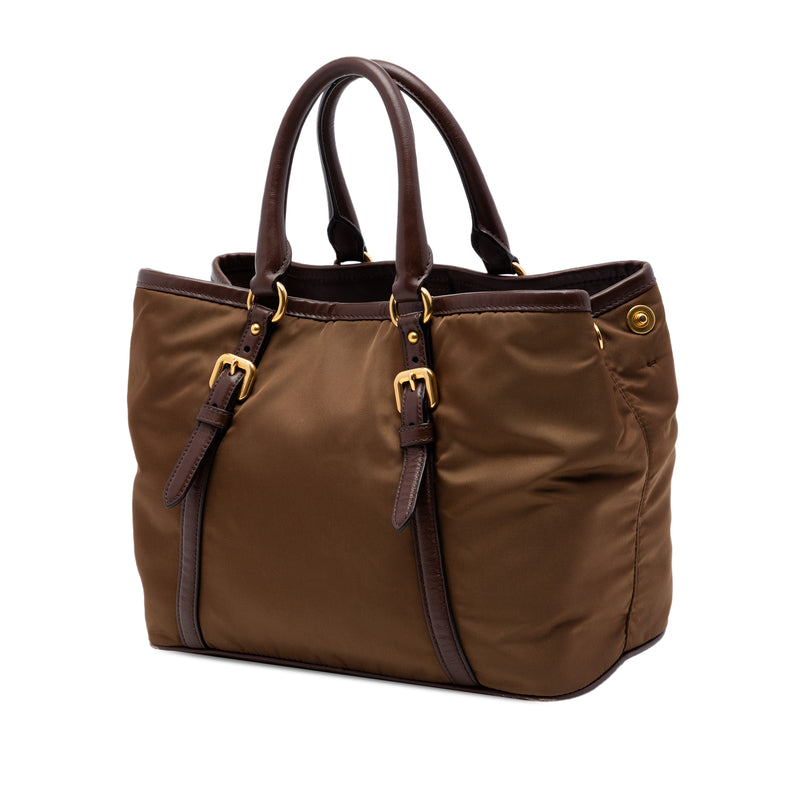 Vitello Daino Trimmed Tessuto Satchel - Image 2