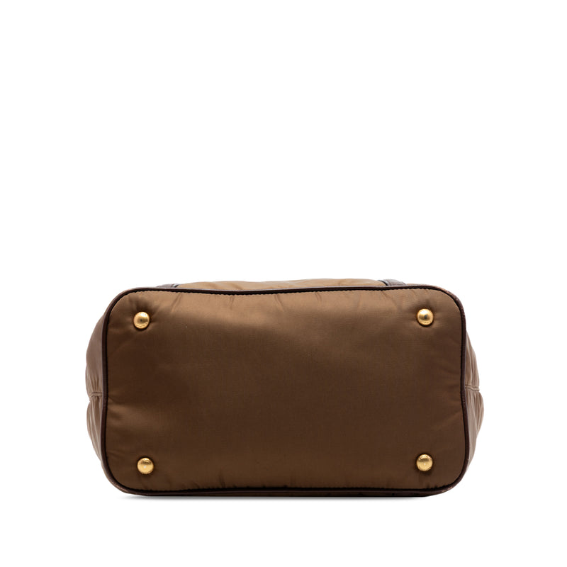 Vitello Daino Trimmed Tessuto Satchel - Image 3