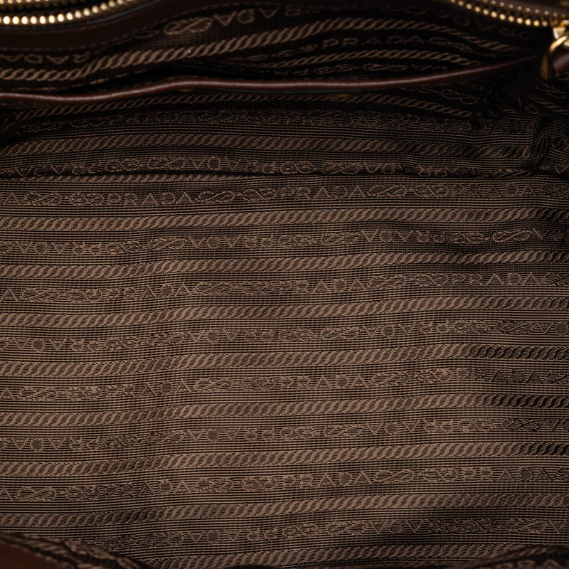 Vitello Daino Trimmed Tessuto Satchel - Image 4