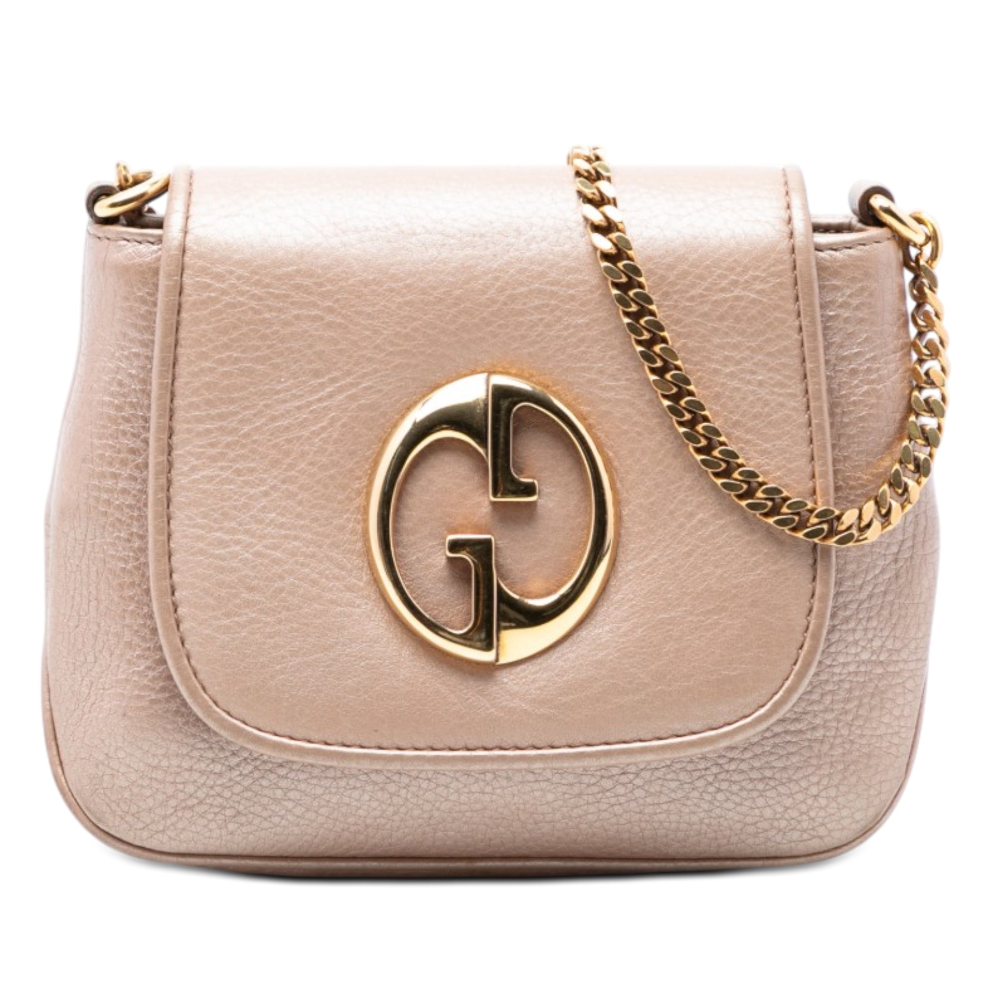 Small Metallic Pebbled Calfskin 1973 Chain Crossbody - Image 1